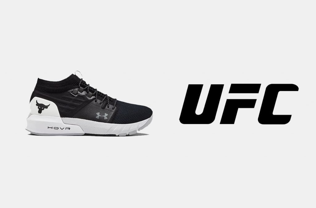 The Rock’s “Project Rock” shoes sponsoring the UFC.