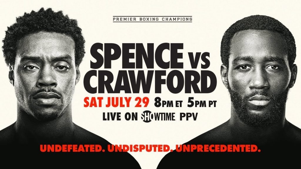 Errol Spence Jr. vs. Terence Crawford official poster.