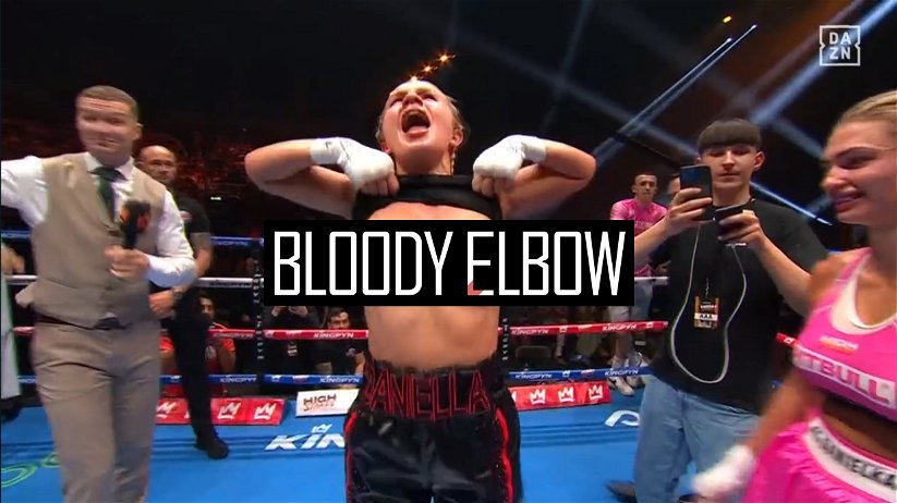 Kingpyn Boxing video: Daniella Hemsley flashes fans after winning decision
