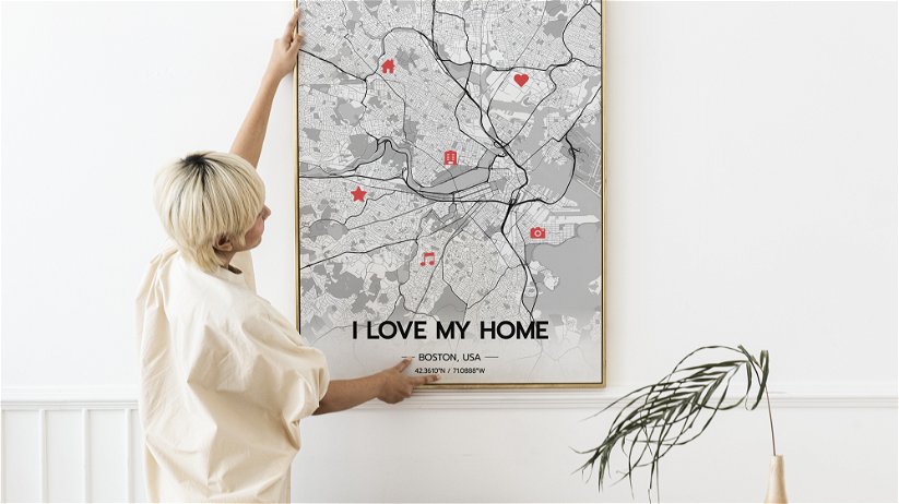Buy a MixPlaces Custom Map Poster for 20% off!